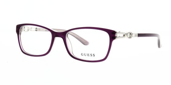 purple guess glasses