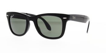 Ray Ban Sunglasses Folding Wayfarer Black RB4105 601 58 Polarised 50