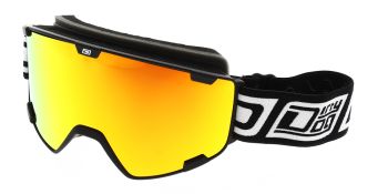 Dirty Dog Goggles Avalanche Matte Black Red Fusion Mirror DD54215