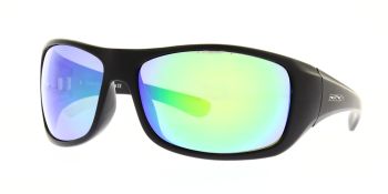 Dirty Dog Sunglasses Icicle Satin Black Green Green Fusion Mirror Polarised 53463