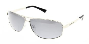 Dirty Dog Sunglasses Steed Silver Grey Silver Mirror Polarised 53189