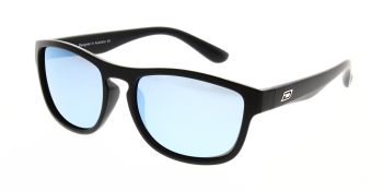 Dirty Dog Sunglasses Venturer Matte Black Ice Blue Mirror Polarised 53507