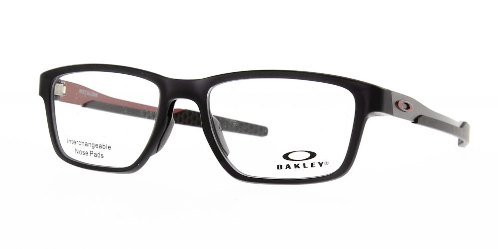 Oakley Glasses Metalink Satin Grey Smoke Red OX8153-0553 - The Optic Shop