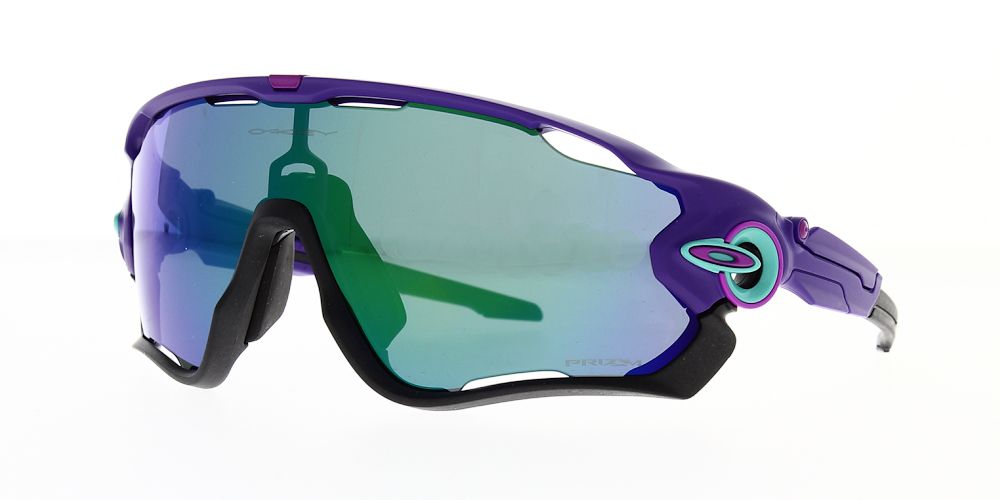 Oakley Sunglasses Jaw Breaker Matte Electric Purple Prizm Jade OO9290-6621  - The Optic Shop